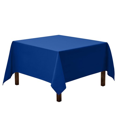 Gee Di Moda Square Tablecloth - 52 x 52 Inch Royal Blue Table Cloth for Small Square or Round Tables - Heavy Duty Washable Fabric - for Buffet Table, Holiday Party, Dinner, Wedding & Baby Shower