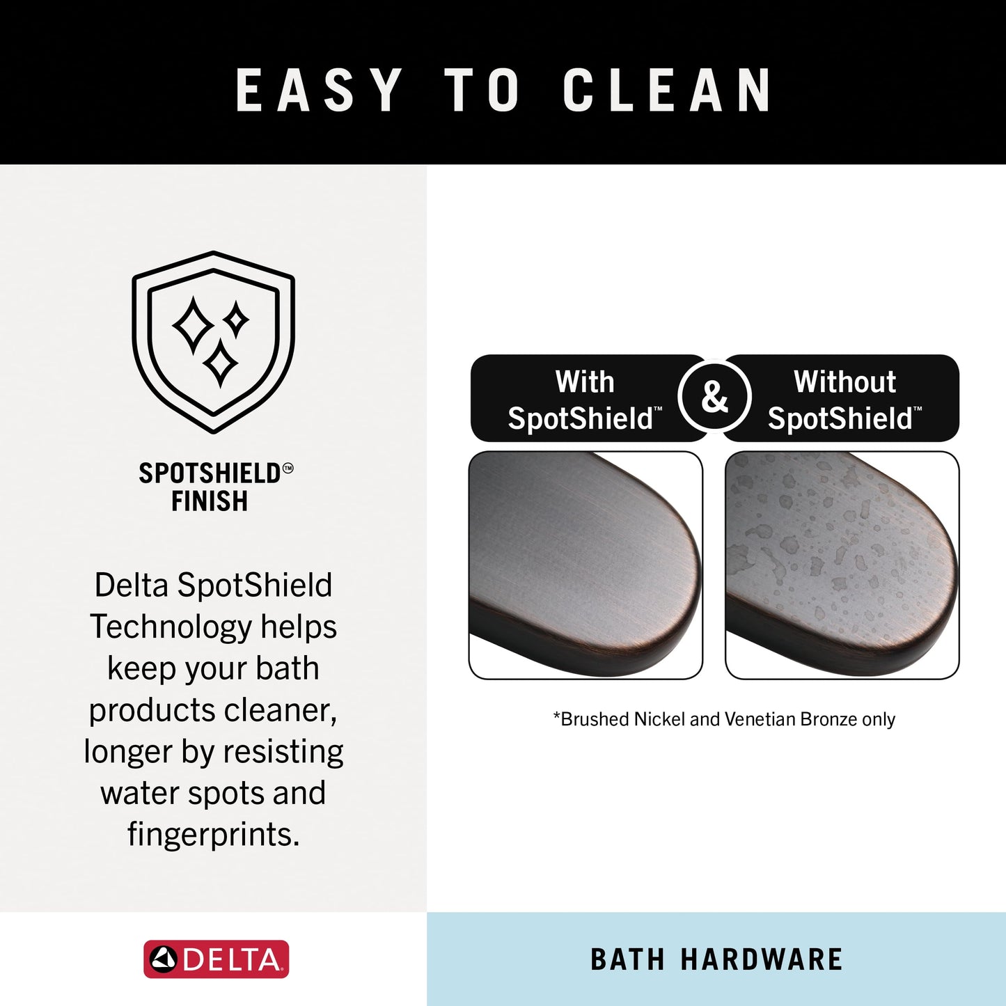 Delta Faucet 73824-RB Lahara Towel Bar, 24", SpotShield Venetian Bronze
