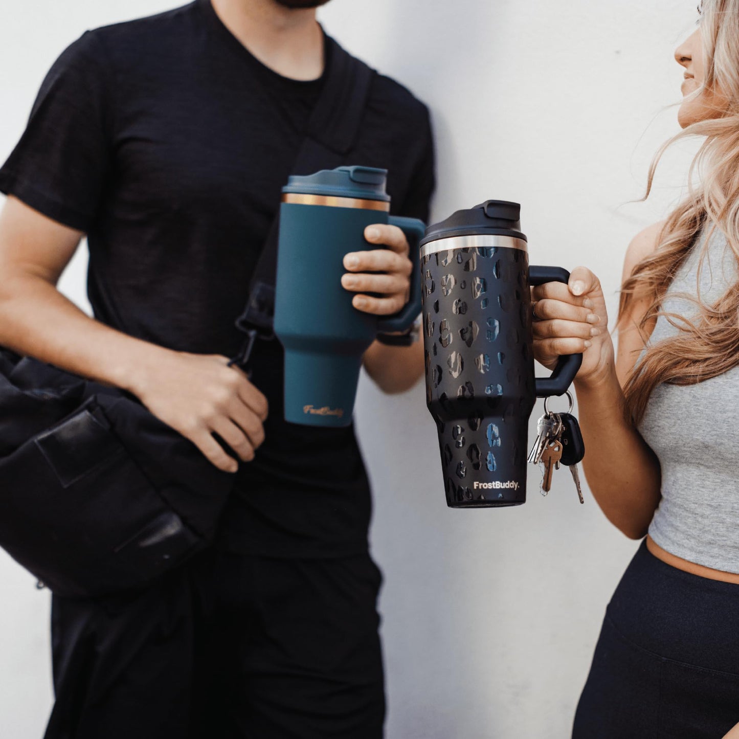 Frost Buddy Thicc Buddy - 40 oz Stainless Steel Vacuum Insulated Tumbler with Lid and Straw for Water - Travel Mug Cupholder Friendly - Gifts for Women Men Him Her (Emerald Elegance)