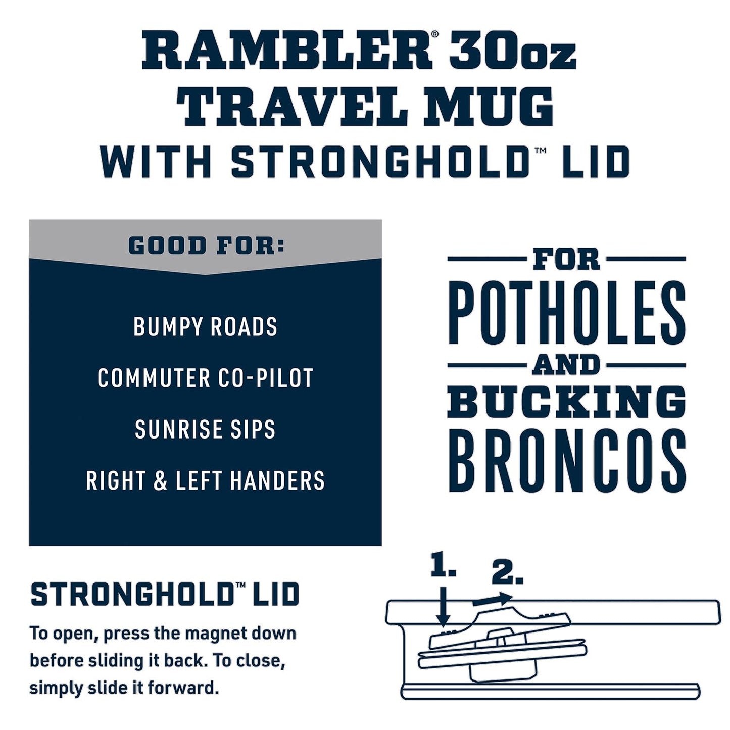 YETI Rambler 30 oz Travel Mug, Stainless Steel, Vacuum Insulated with Stronghold Lid, Black Forest Green