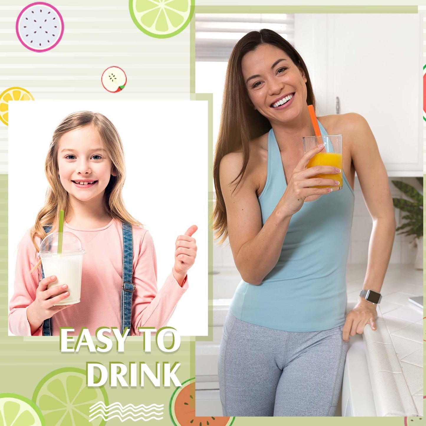 Tessco for you 600 Pcs 9.84 Inch Jumbo Smoothie Straws Bulk 10 mm Large Plastic Disposable Bubble Tea Straws Wide-Mouthed Individually Wrapped for Tall Homemade Milkshakes Drinking(Colorful)