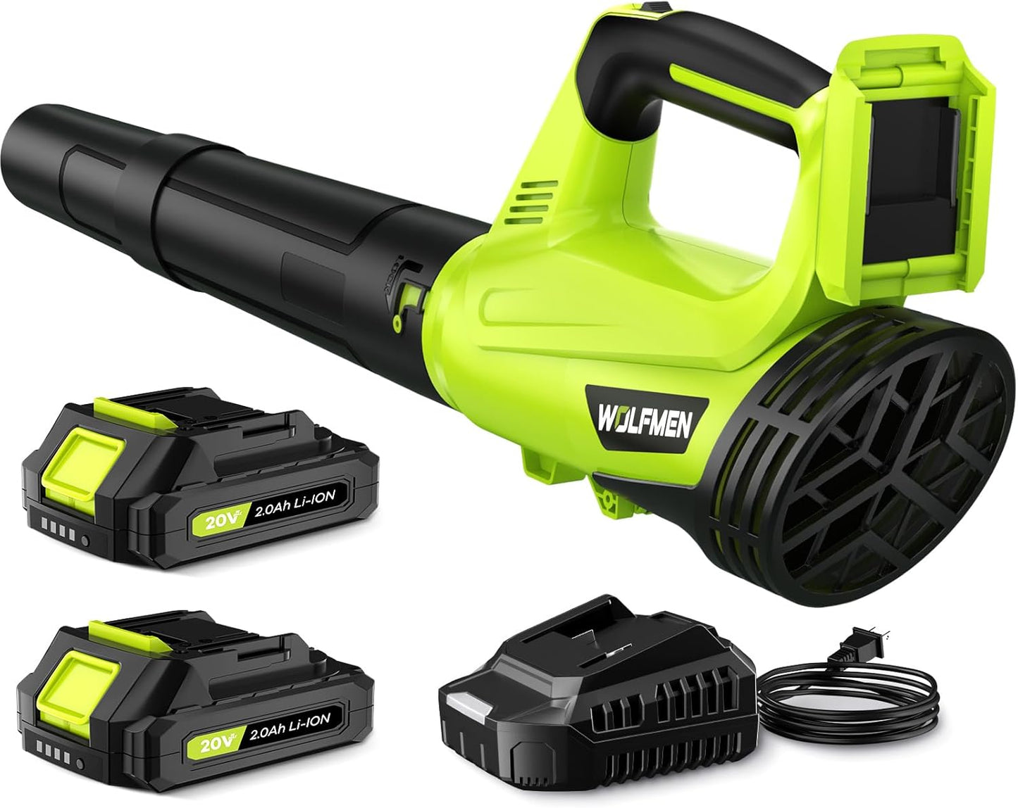 Skiennix Electric Cordless Leaf Blower - Lightweight with 2 Batteries & Charger | 2 Speed Modes for Easy Patio Cleaning