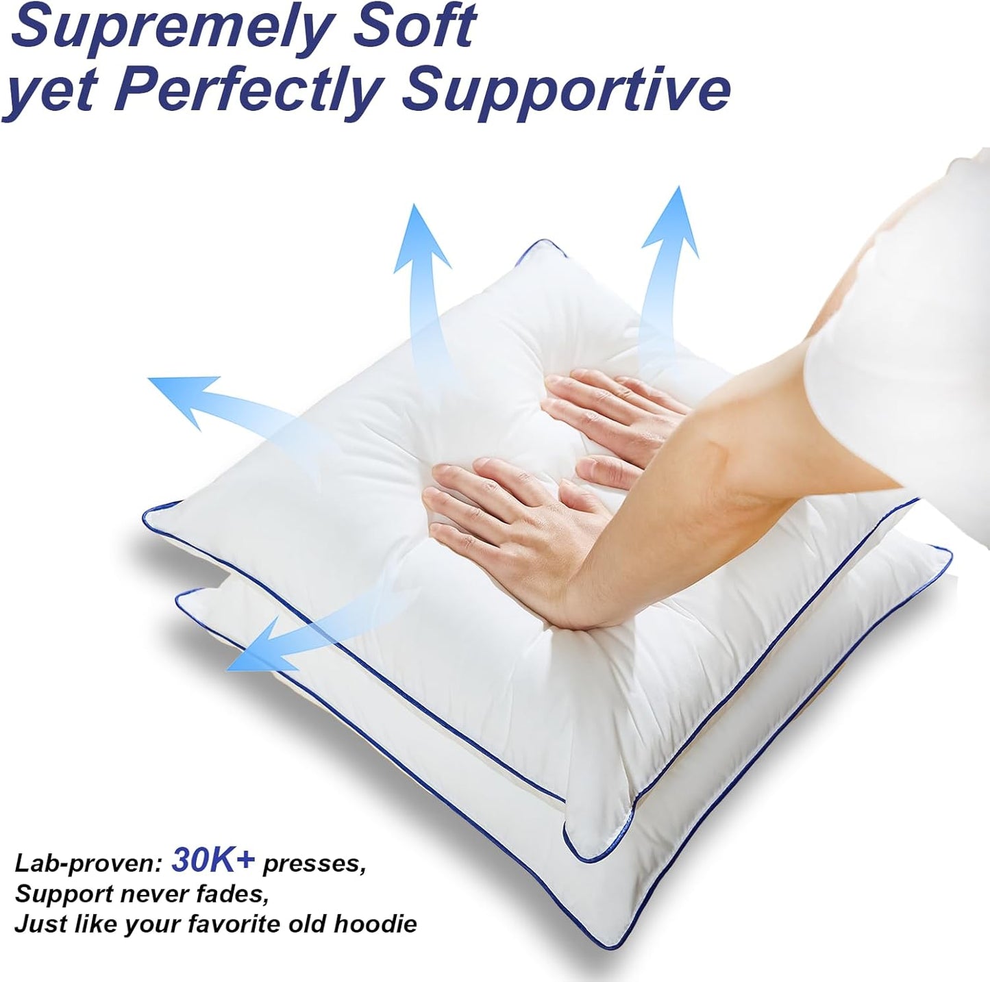 Skiennix 12x20 Pillow Insert Set of 2 - Soft Hypoallergenic Lumbar Cushion Inserts, Machine Washable