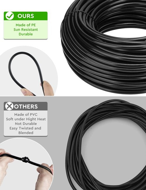 Drip Irrigation System by [Brand Name] - 250FT Garden Kit with 50FT Main Tube & 200FT Branch Tubing | Ideal for Outdoor Plants & Greenhouses