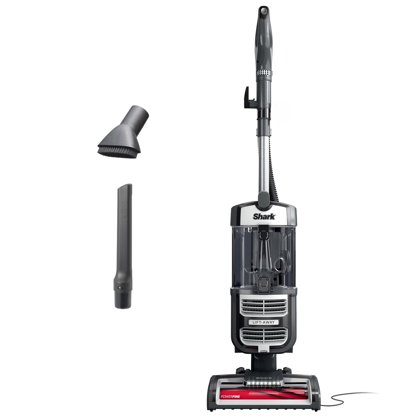 Shark UV730 Navigator Lift-Away Upright Vacuum, PowerFins HairPro Self-Cleaning Brushroll, HEPA Filter with Anti-Allergen Technology, LED Headlights, Swivel Steering, Gray (Renewed)