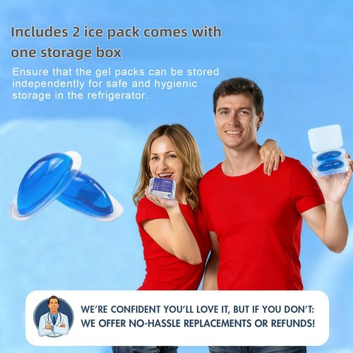 CoolBloom Hemorrhoid Ice Pack (2 Packs) - TPU Ultra-Soft Reusable Gel Pad | Fast Pain & Swelling Relief | Perineal Cold Therapy for Postpartum/Surgery (Women & Men)