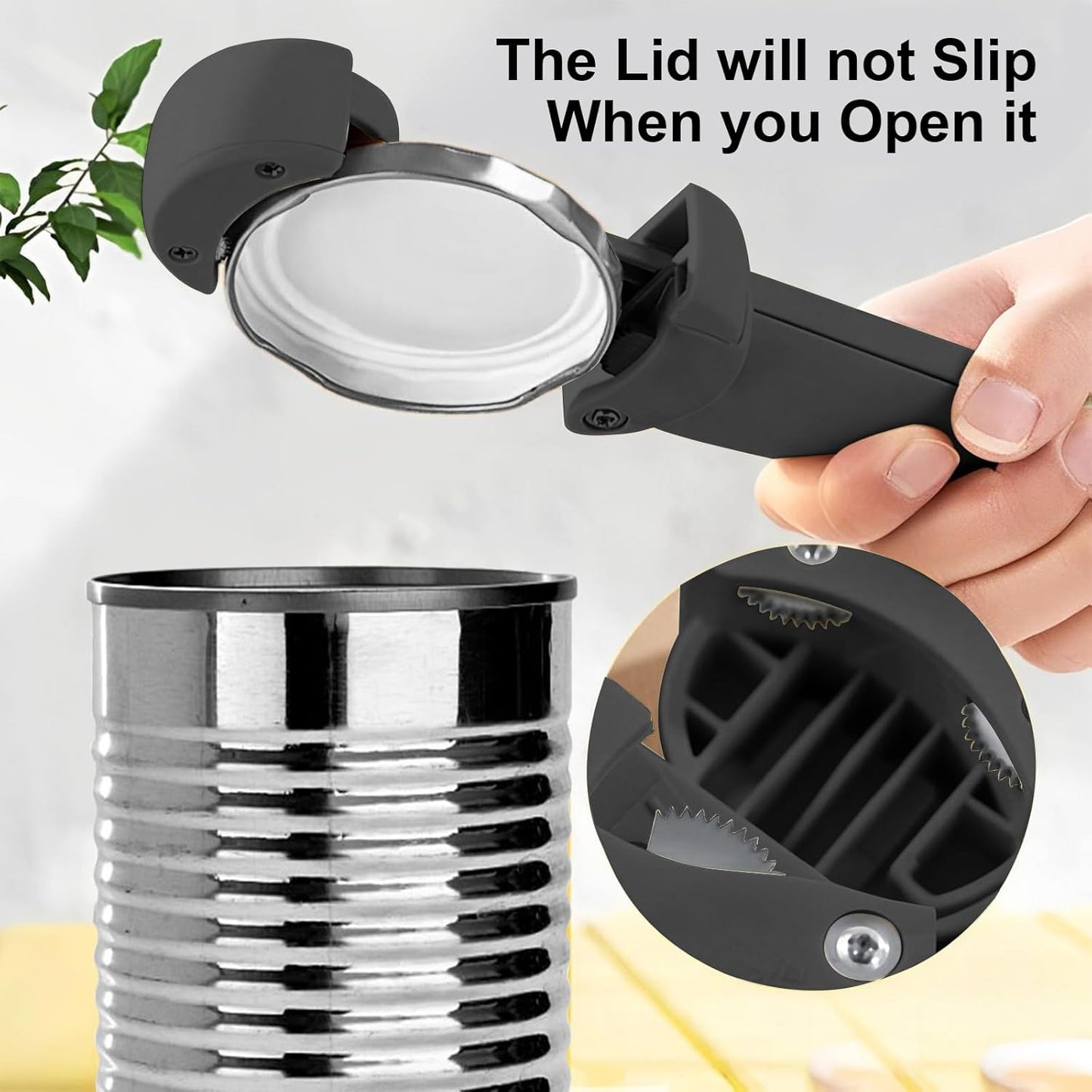 Skiennix 7-in-1 Jar Opener - Multifunctional Magnetic Bottle & Can Opener for Seniors | Black