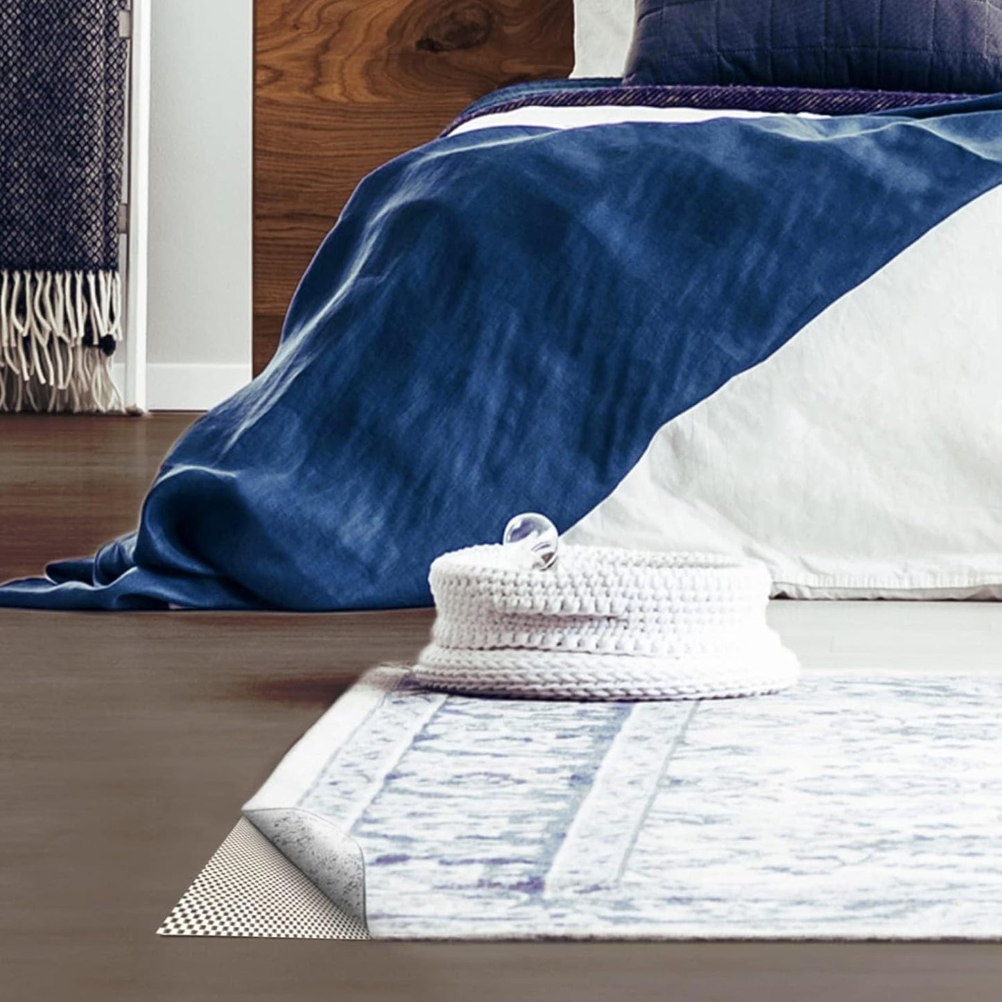 Veken Rug Pad Gripper - Non-Slip Area Rug Support for Hardwood & Tile Floors | 4x5 Ft Size