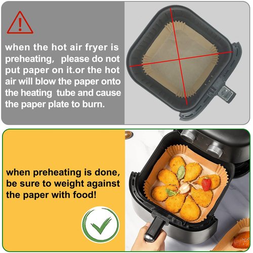Air Fryer Liners Disposable 4QT/5QT for Chefman Air Fryer, 7.5 Inch 150Pcs Parchment Paper Liners for Chefman 4QT Compact Airfryer & TurboX 4-in-1 Air Fryer 5-Quart