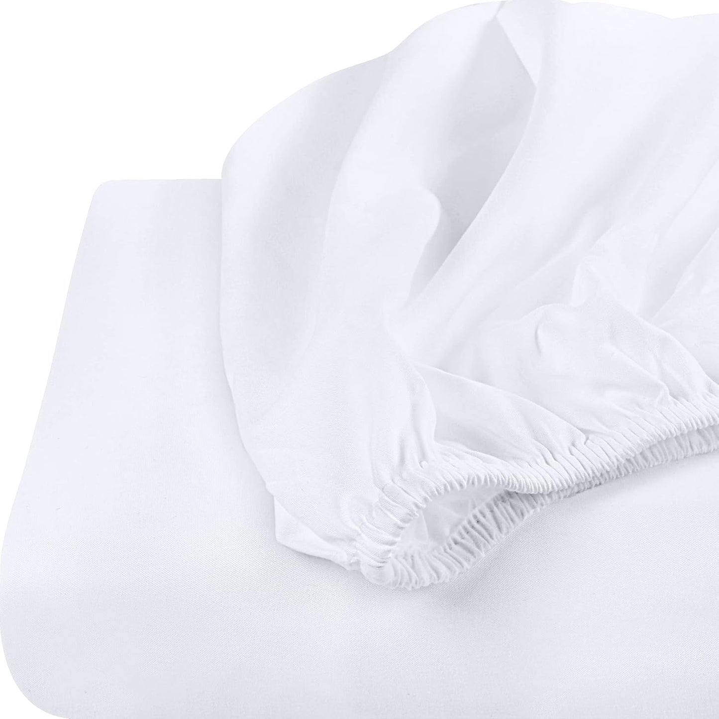 Utopia Bedding Fitted Sheets - Soft Brushed Microfiber with Deep Pockets - Pack of 2 (Full, White)