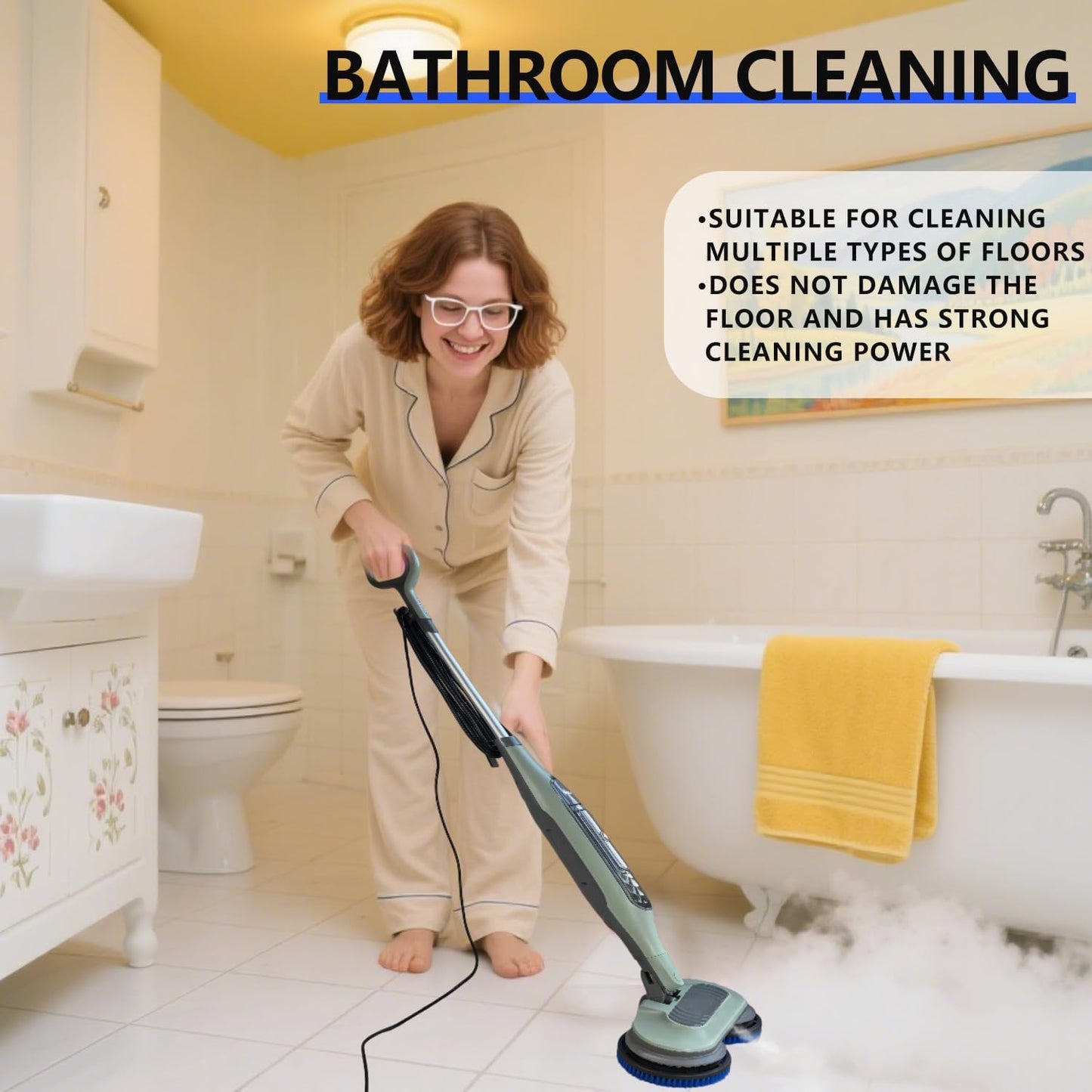 Shark Steam Mop Pads - Replacement Brush Head for S7000/S7001/S8201 | Nylon Bristles for Deep Cleaning Hardwood & Tile Floors