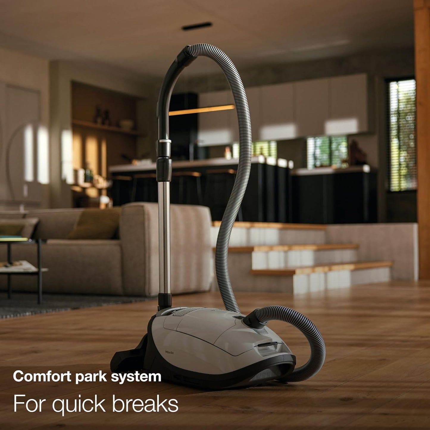 Miele Complete C3 Calima Vacuum Cleaner - Bagged Canister with Turbobrush for Carpets & Hard Floors | Curry Yellow