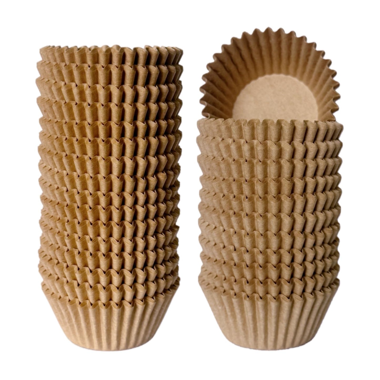 Prefer Green Non-stick 500 Count Mini Cupcake Liners for Baking, Natural, Food-grade Cupcake Wrapper, Greaseproof Parchment Muffin Liners,Baking Cups for Cupcakes, Muffins, Nuts