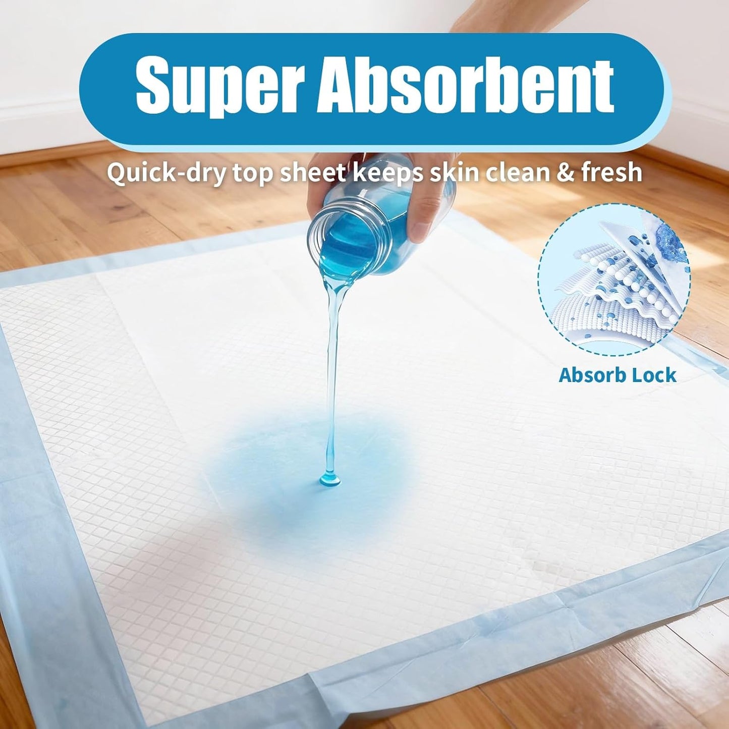 10 Count Disposable Bed Pads by [Brand Name] - Super Absorbent, Waterproof & Leakproof 30" x 36" Underpads for Adults, Kids & Pets