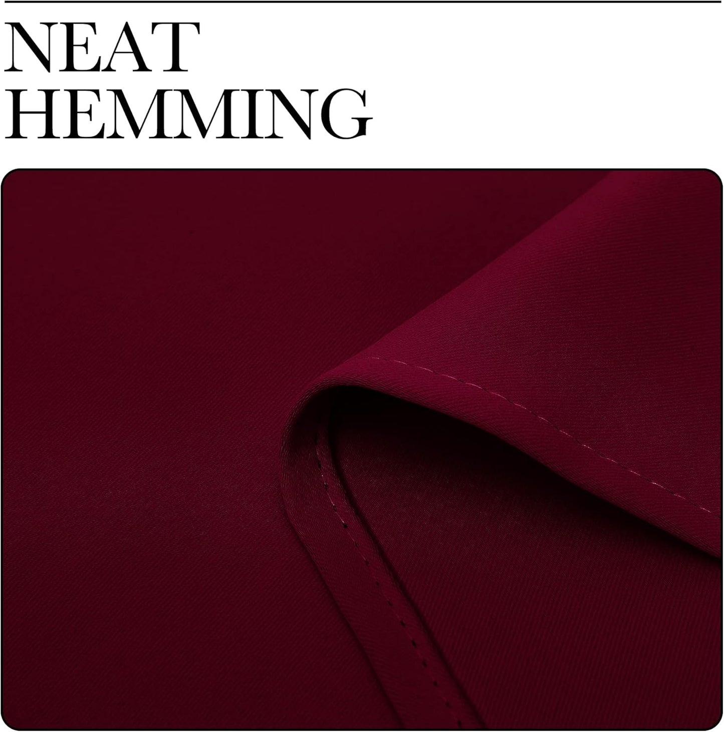 NICETOWN Blackout Curtains - Energy-Efficient Window Drapes for Bedroom & Living Room | Wine Red, 2 Panels, 42x63 Inches