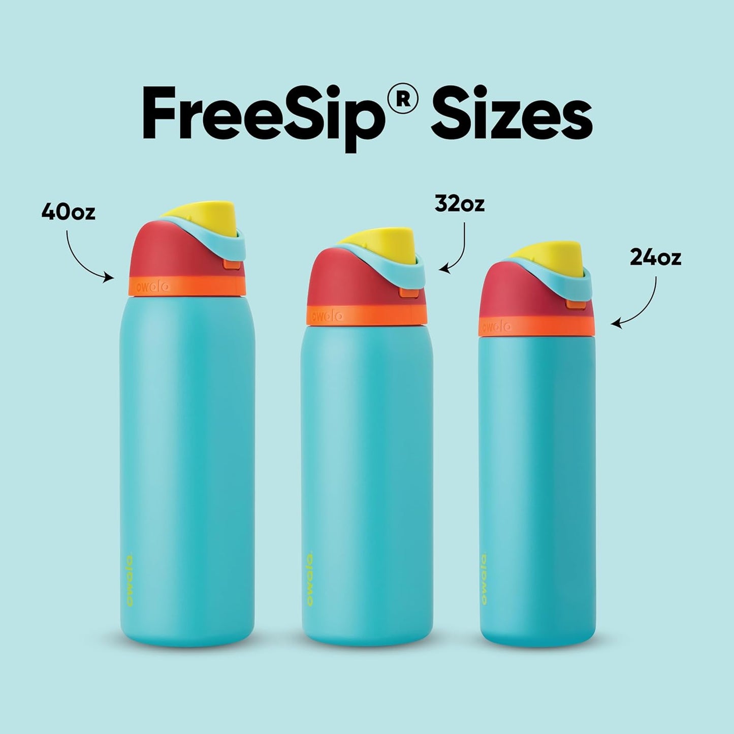 Owala FreeSip Insulated Stainless Steel Water Bottle - BPA-Free, 32 Oz, Summer Sweetness, Perfect for Travel
