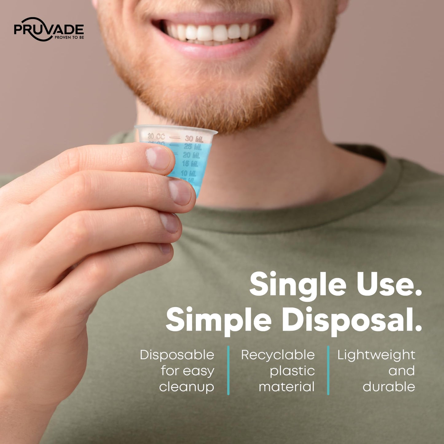 [2000 Pack - 1 oz.] Pruvade Disposable Medicine Cups with Graduated Dosage Lines for Pills or Liquid, Single Serve Measuring for Home, Nurse, Hospital, Medical Care, Resin Mixing, Mouthwash |2000 Pack