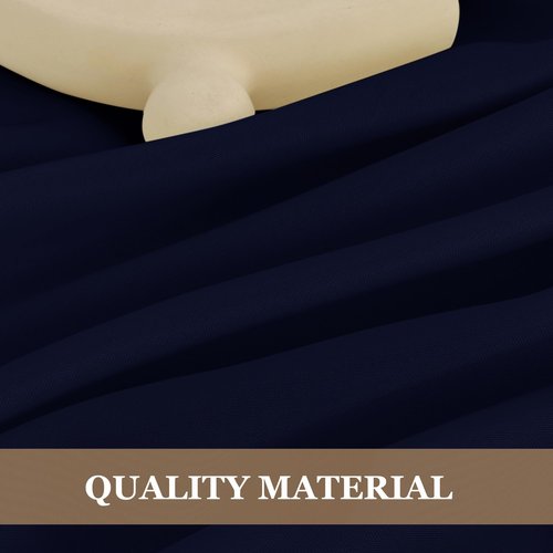 Fitable 6 Pack Navy Round Tablecloths - 120 Inches in Diameter - Stain Resistant and Washable Table Clothes, Polyester Fabric Table Covers for Wedding, Party, Banquet, Formal Events