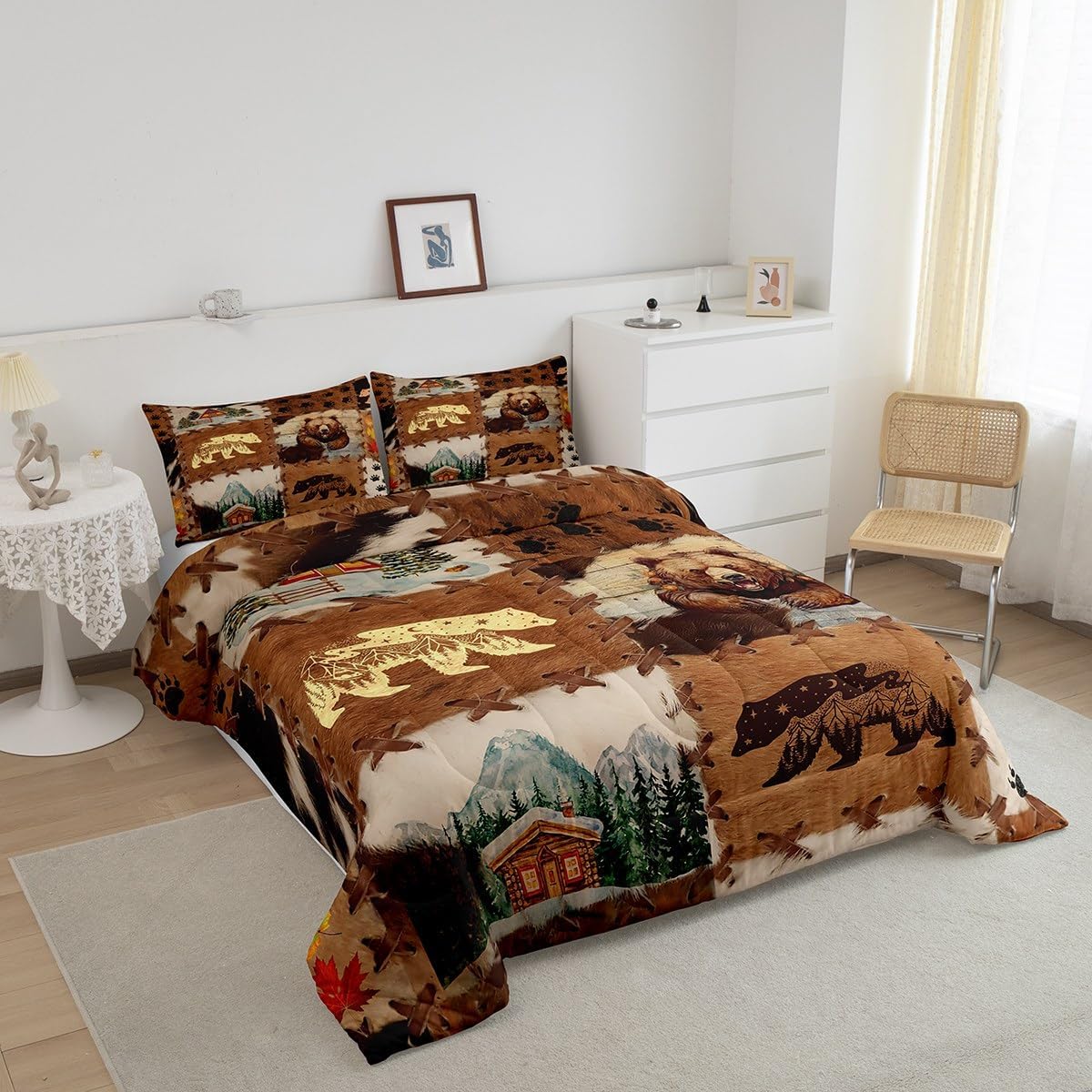 jejeloiu Baseball Comforter Set Twin Size Kids Camo American Flag Comforter for Boys Girls Teens Camouflage Bedding Set Breathable Baseball Games Duvet Set Room Decor Quilt Set