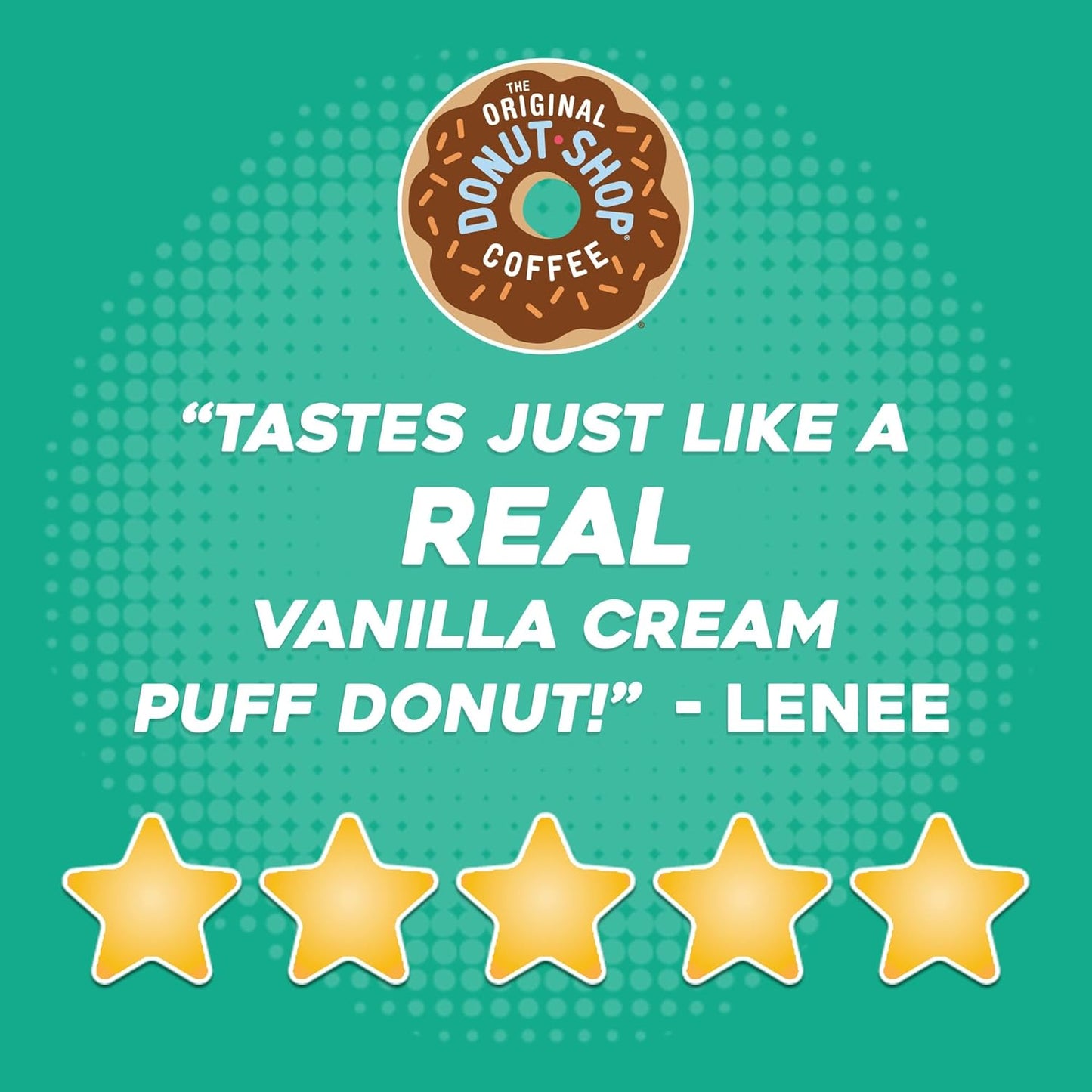 Original Donut Shop Vanilla Cream Puff Coffee - Medium Roast K-Cup Pods, 96 Count