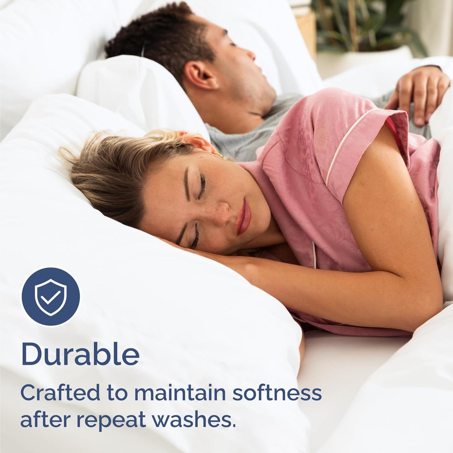 Skiennix Twin XL Sheet Sets - Complete 4-Piece Bedding - Deep Pocket, Wrinkle-Free - Cooling & Breathable - White, Bulk Case Pack of 10