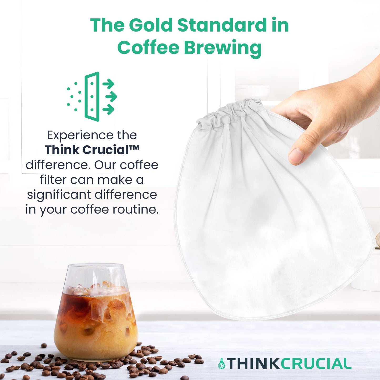 2 Replacement Strainer Bags Compatible With Toddy« Cold Brew System 5 Gallon Commercial Brewers, Washable & Reusable - by Think Crucial (2 Pack)