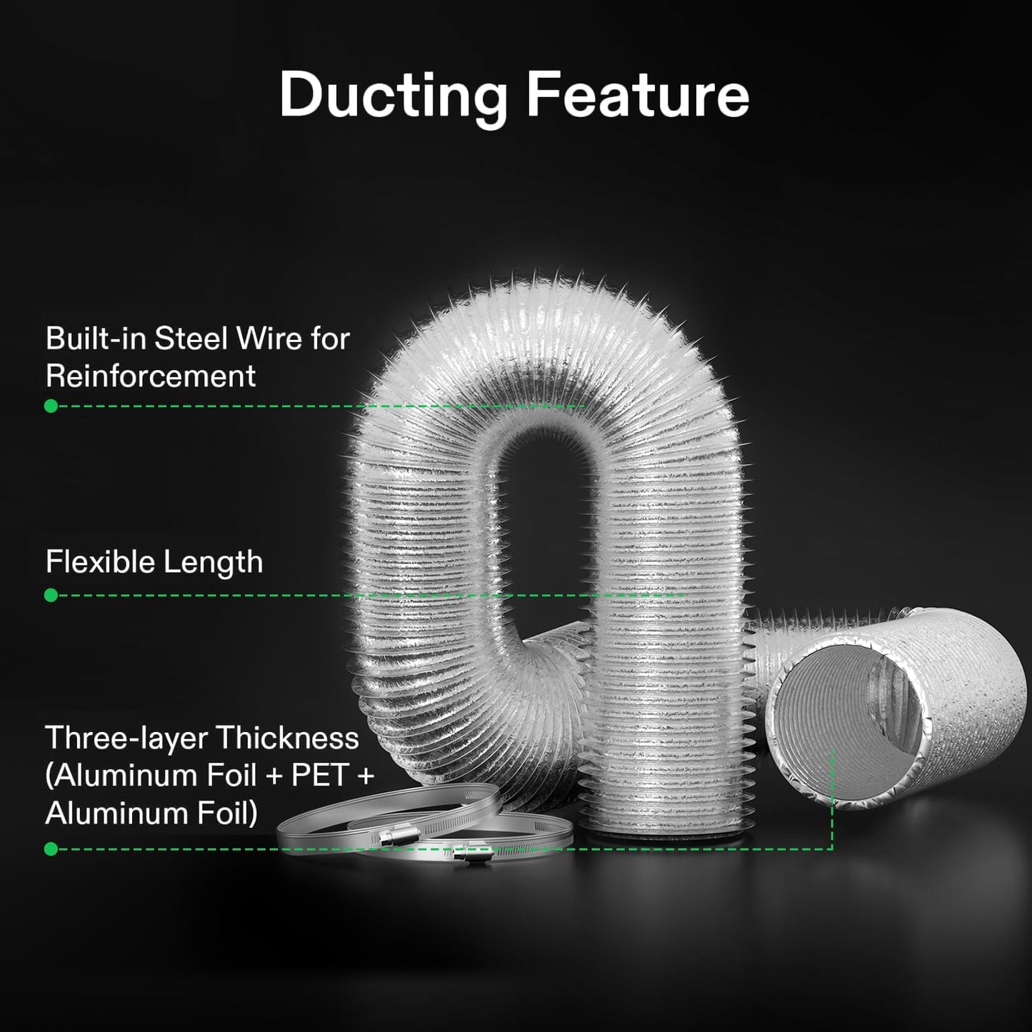 VIVOSUN 4 Inch Inline Fan - 190 CFM with Speed Controller, Carbon Filter & Ducting for Grow Tent Ventilation