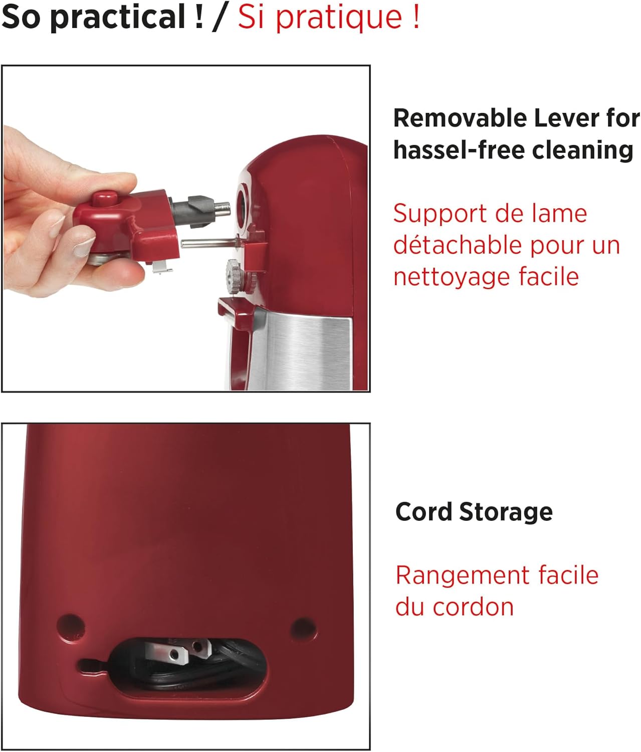 Starfrit Gourmet - MightiCan Can Opener - Safe Edge Design with Comfort Grip - Heavy Duty & Durable