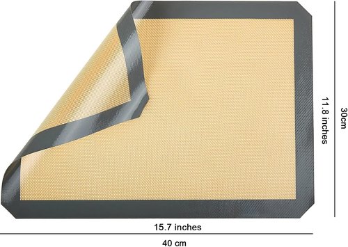 Inmorven Non-Stick Silicone Baking Mats - Food Safe & Reusable Heat Resistant | 2-Pack Set