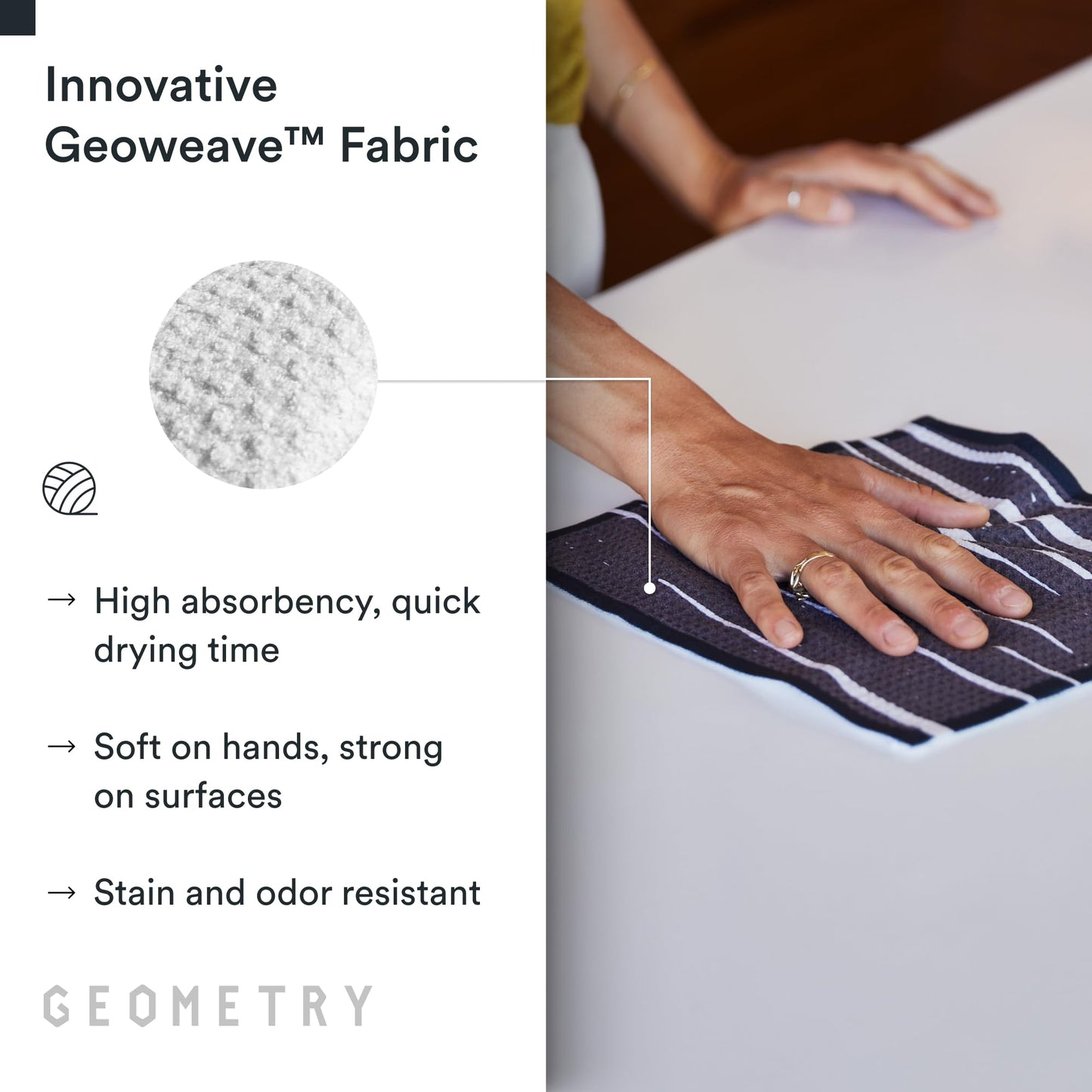 GEOMETRY Kitchen Tea Towels - Quick Dry Microfiber Dish Towels for Kitchen Roses for You, 18" x 30" 2-Pack