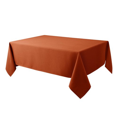 Biscaynebay Fall Tablecloth Textured Fabric 70x120 Inch Rectangular, Rust Thanksgiving Autumn Harvest Water Resistant Fabric Tablecloths for Kitchen, Dining, Wedding, Parties Machine Washable