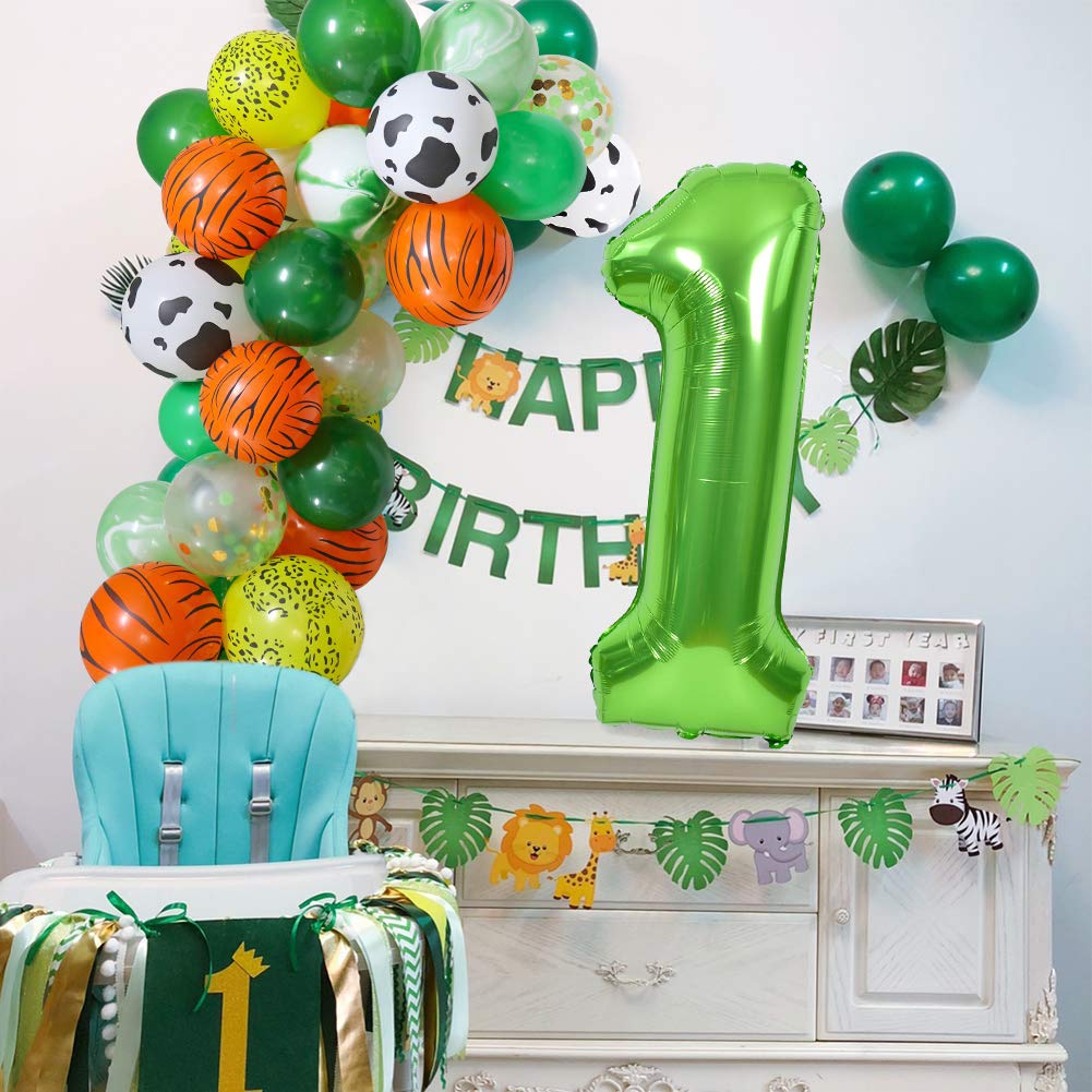TONIFUL 40 Inch Large Green Numbers Balloons 0-9, Number 9 Digital 9 Helium Foil Mylar Big Number Balloons for 2026 Graduation New Year Eve Birthday Party Anniversary Supplies Decorations