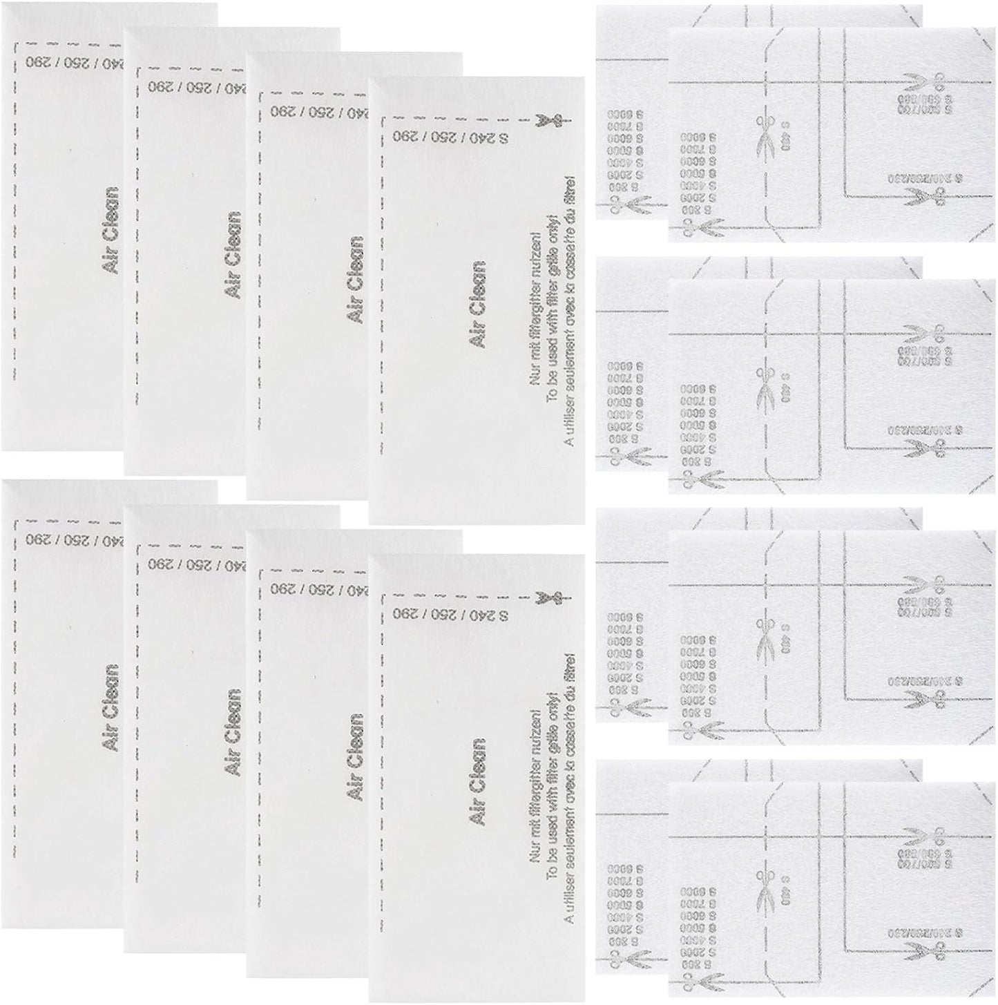 Miele Airclean Filters - 8-Pack Replacement for Compact & Classic C1, C2, C3, S4, S5, S6, S8 Series Vacuums