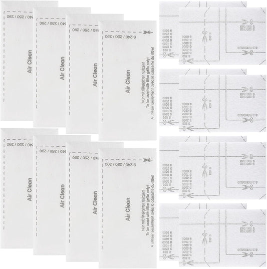 Miele Airclean Filters - 8-Pack Replacement for Compact & Classic C1, C2, C3, S4, S5, S6, S8 Series Vacuums