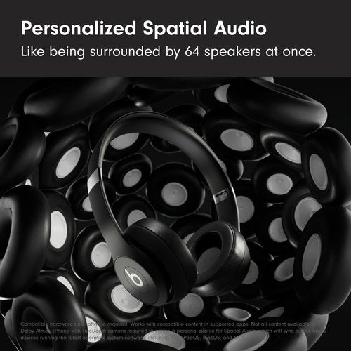 Beats Solo 4 - Wireless Bluetooth Headphones with 50-Hour Battery Life | Ultra-Lightweight Comfort - Matte Black
