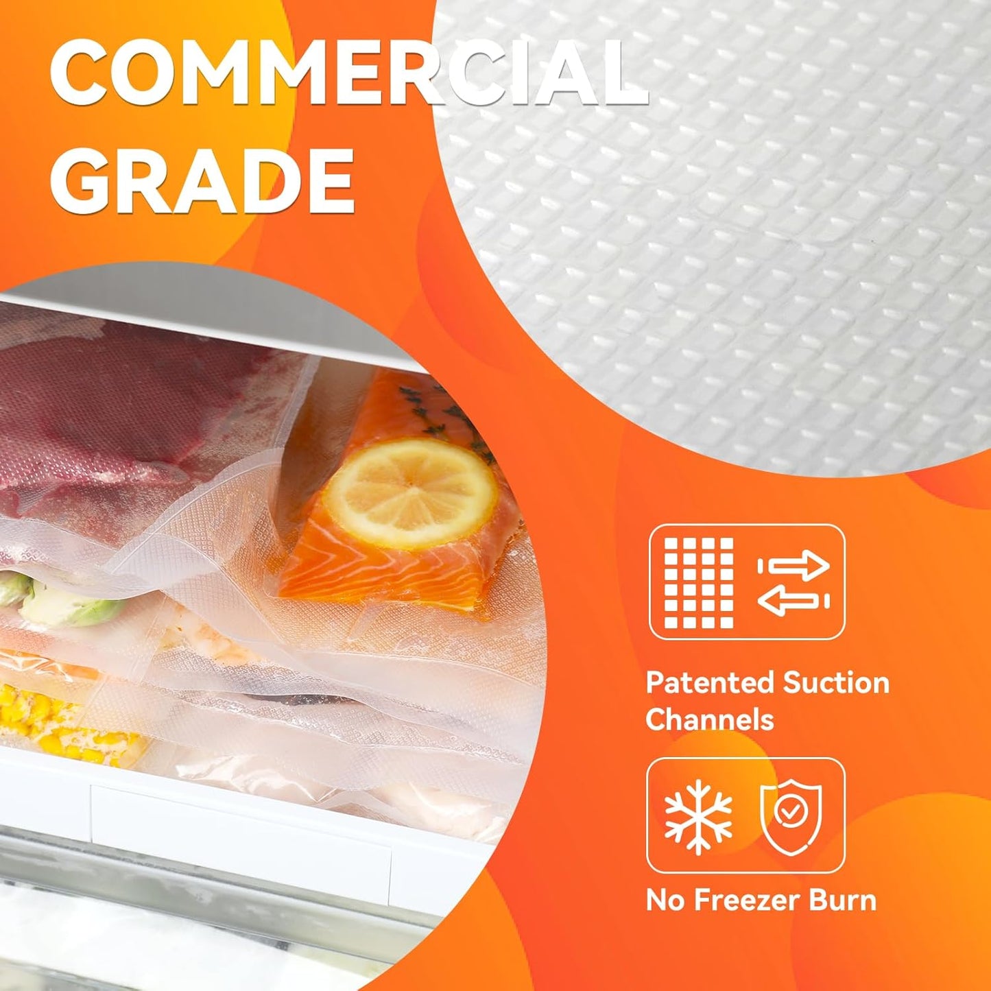 Wevac Vacuum Sealer Bag Rolls - Heavy Duty Food Storage for Sous Vide & Meal Prep | 8"x16' (2 Rolls)