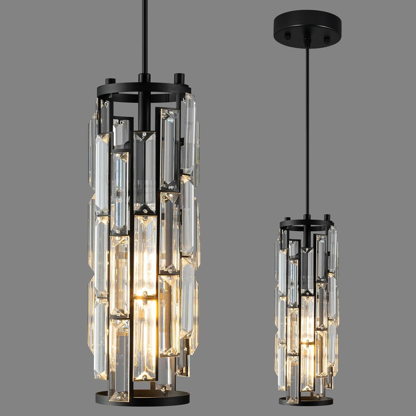 Pendant Lights Modern Pendant Lights Kitchen Island Gold Pendant Light Fixture Mini Crystal Chandelier Lighting for Kitchen Island Dinning Room Bedroom Sink (Gold 3-Light)