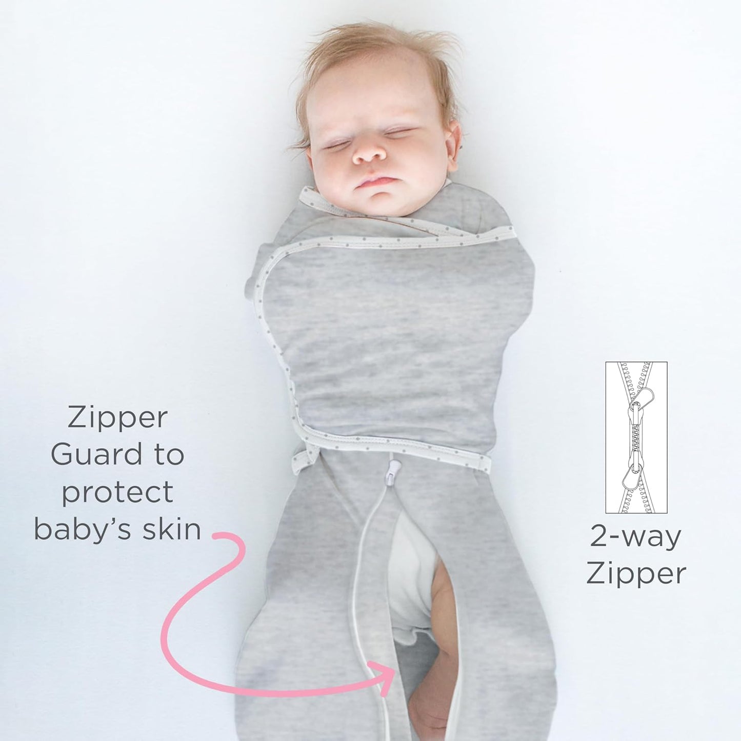 SwaddleDesigns 6-Way Omni Swaddle Sack - Arms Up Design for Newborns, Calms Startle Reflex, 12-18 lbs | Tiny Arrows Black