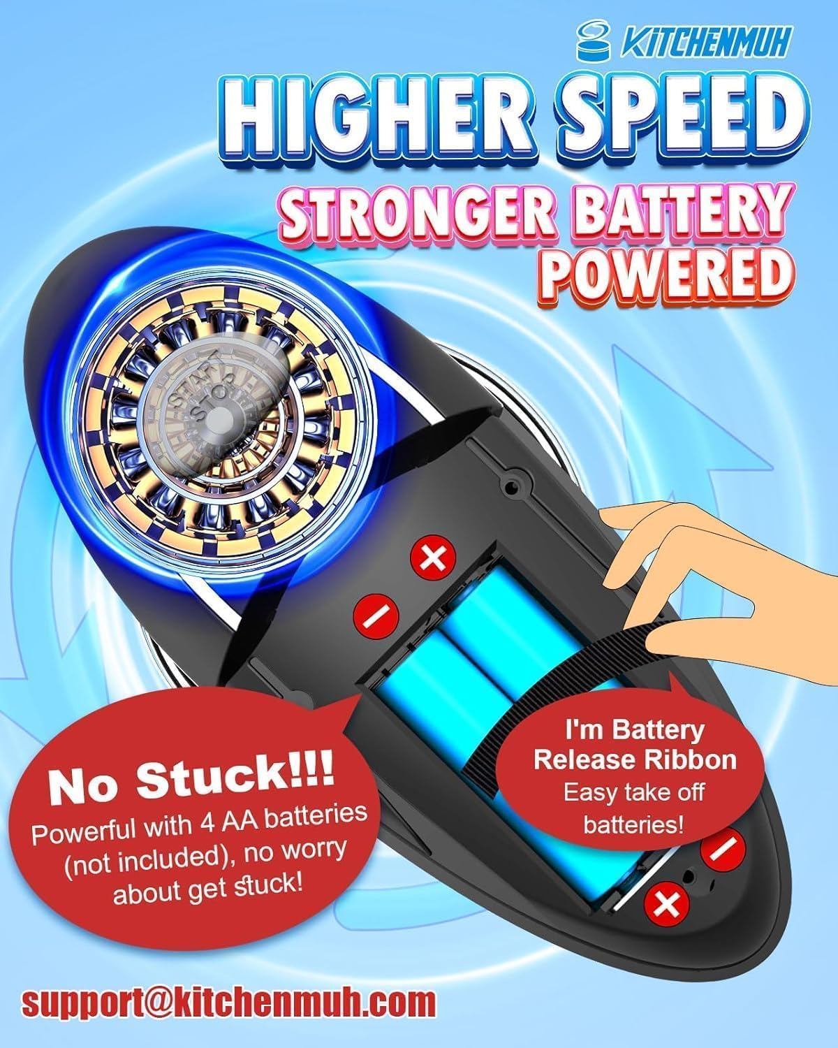 One Touch Electric Can Opener - Battery Operated, Smooth Edge Design | Fits All Can Sizes for Seniors