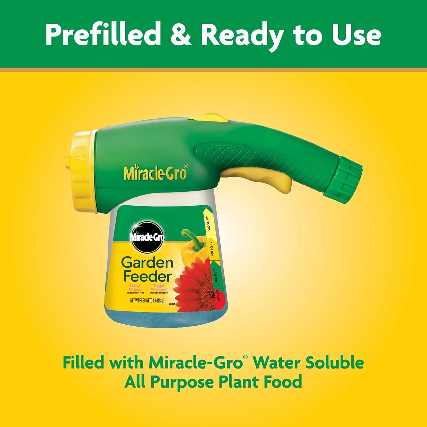 Miracle-Gro Garden Feeder - Water Soluble All-Purpose Plant Food, Hose-End Fertilizer, 1 lb.