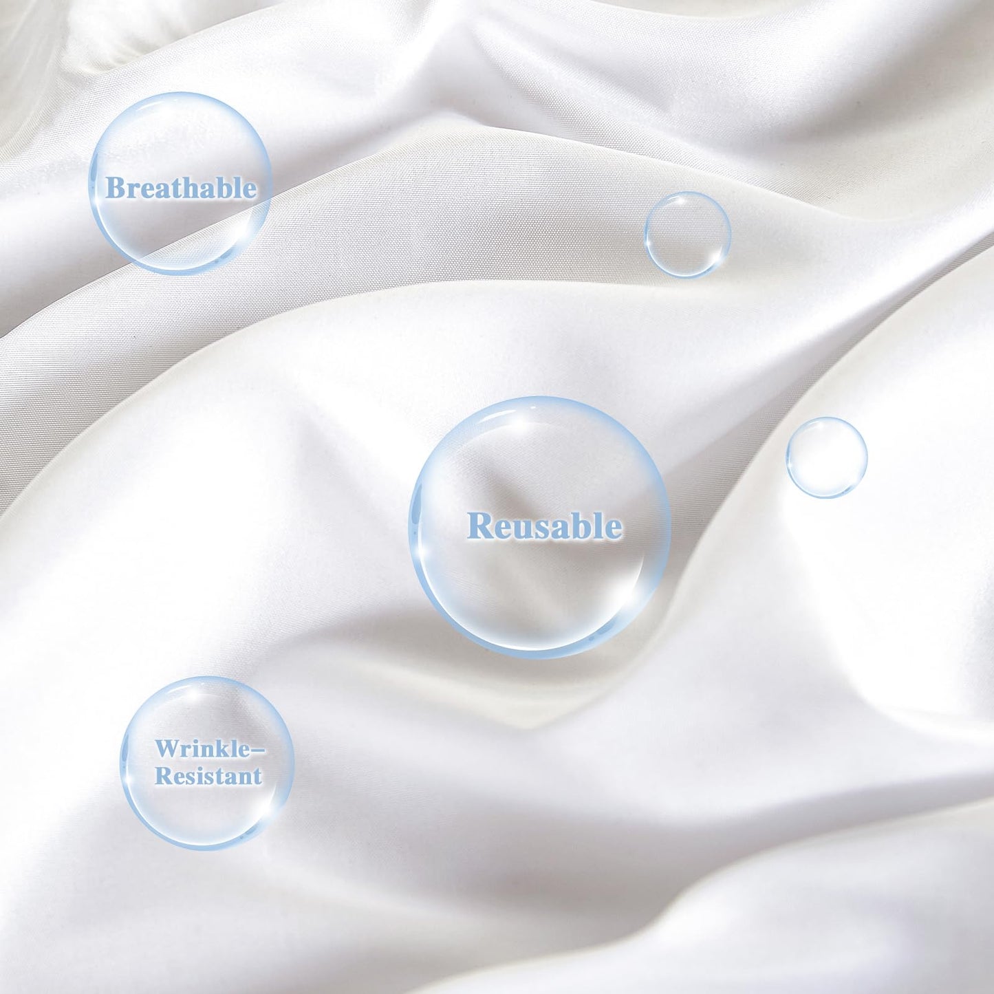 Rectangle Tablecloth for 6 Foot Rectangular Table, 6 Pack 60 x 102 Inch White Tablecloths Washable Reusable Polyester Fabric Tables Cover for Dining, Weddings,Birthday Parties and Banquets