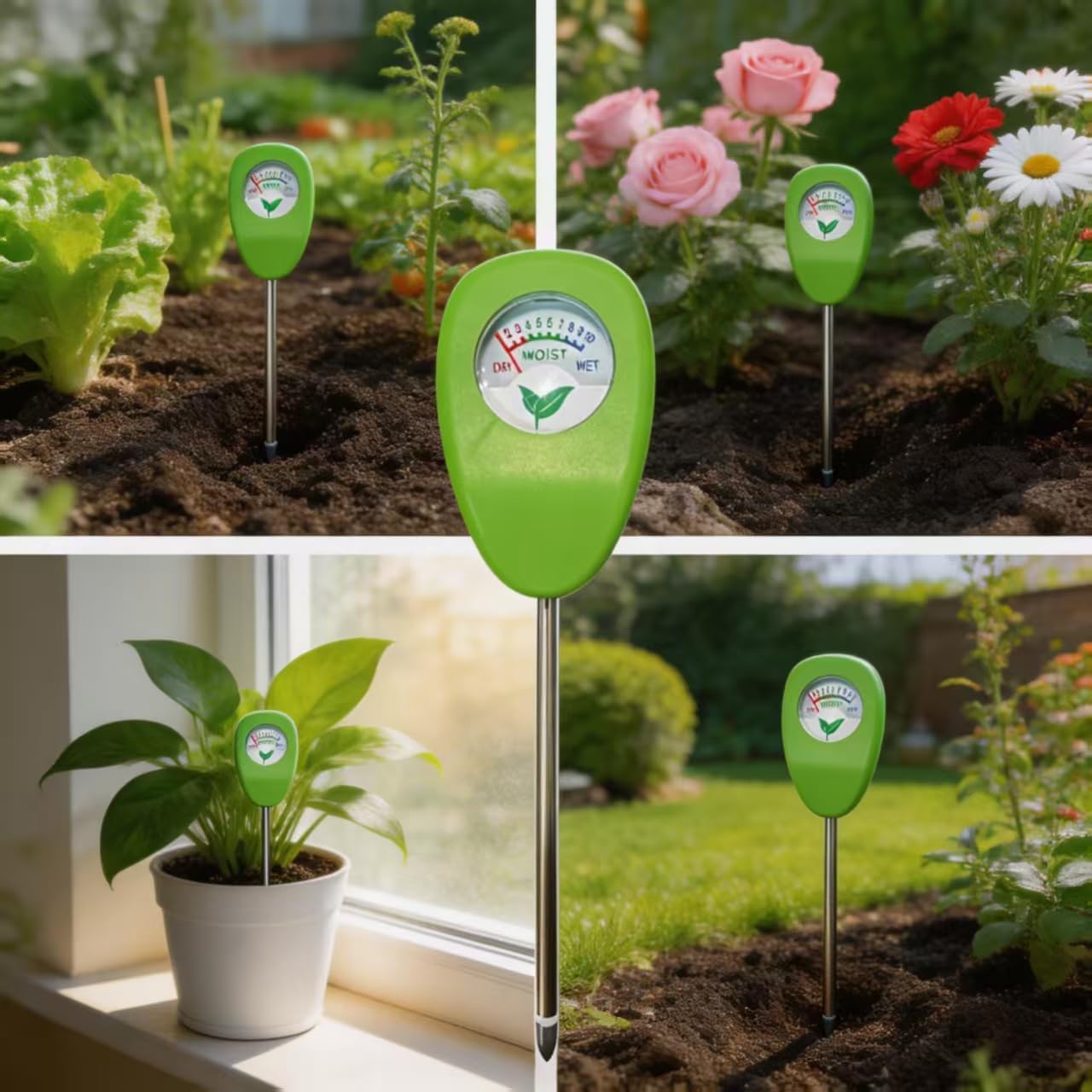 Skiennix Soil Moisture Meter - Accurate Hygrometer Sensor for Indoor/Outdoor Plants | No Battery Needed