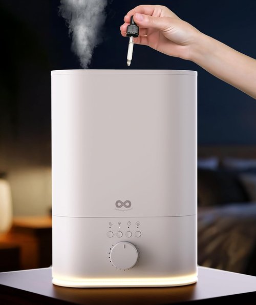 Everlasting Comfort 6L Humidifier - High Mist Output & 60 HR Runtime | Ultrasonic Top Fill for Home & Baby