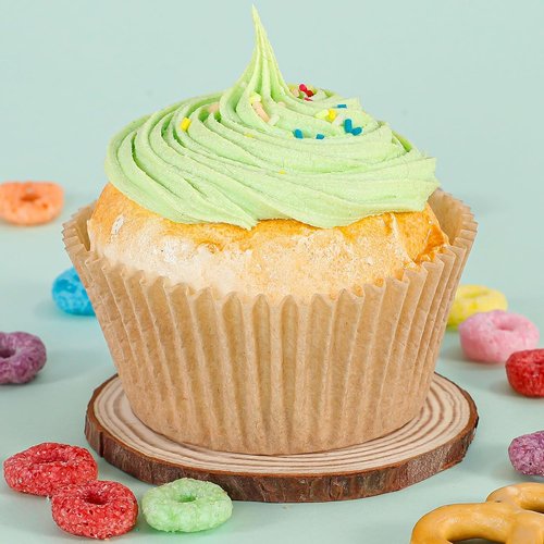 Caperci Cupcake Muffin Liners - 300 Pcs Odorless Greaseproof Baking Cups for Parties & Events | Natural