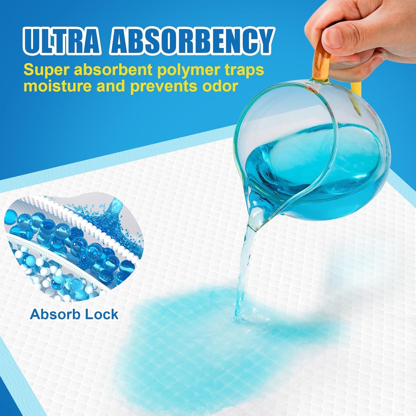 VISRIE Disposable Bed Pads - Super Absorbent Incontinence Chucks for Adults & Pets | 30” x 36” Size, 100 Pcs