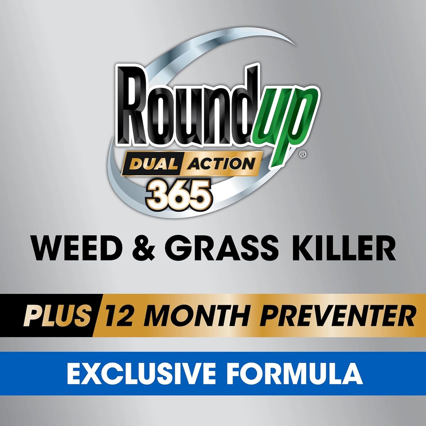 Roundup 365 Dual Action Weed & Grass Killer - Kills & Prevents for 1 Year | 1.25 Gallon Refill