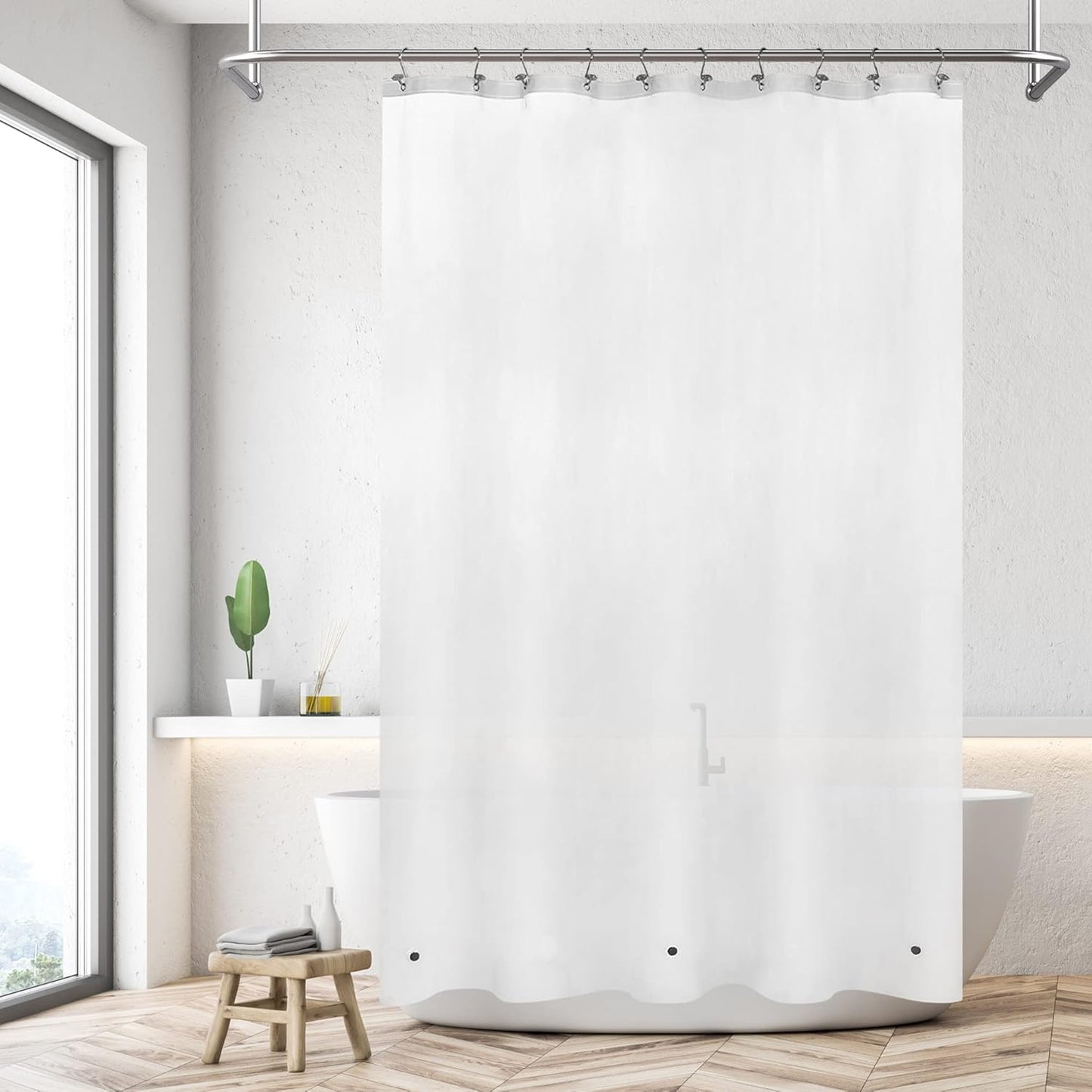 Mrs. Awesome Shower Curtain Liner - Heavy Duty Waterproof PEVA with 3 Magnets | 54 x 72 Inch, Frosted