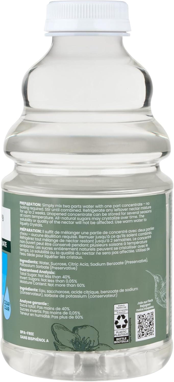 Perky-Pet Hummingbird Nectar Concentrate - 32 oz | Makes 96 FL OZ of Delicious Nectar
