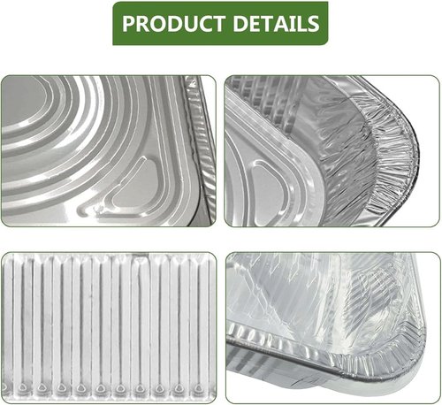Foil Baking Pans with Lids by [Brand Name] - 30 Reusable 8x8 Inch Aluminum Pans for Oven & Food Storage
