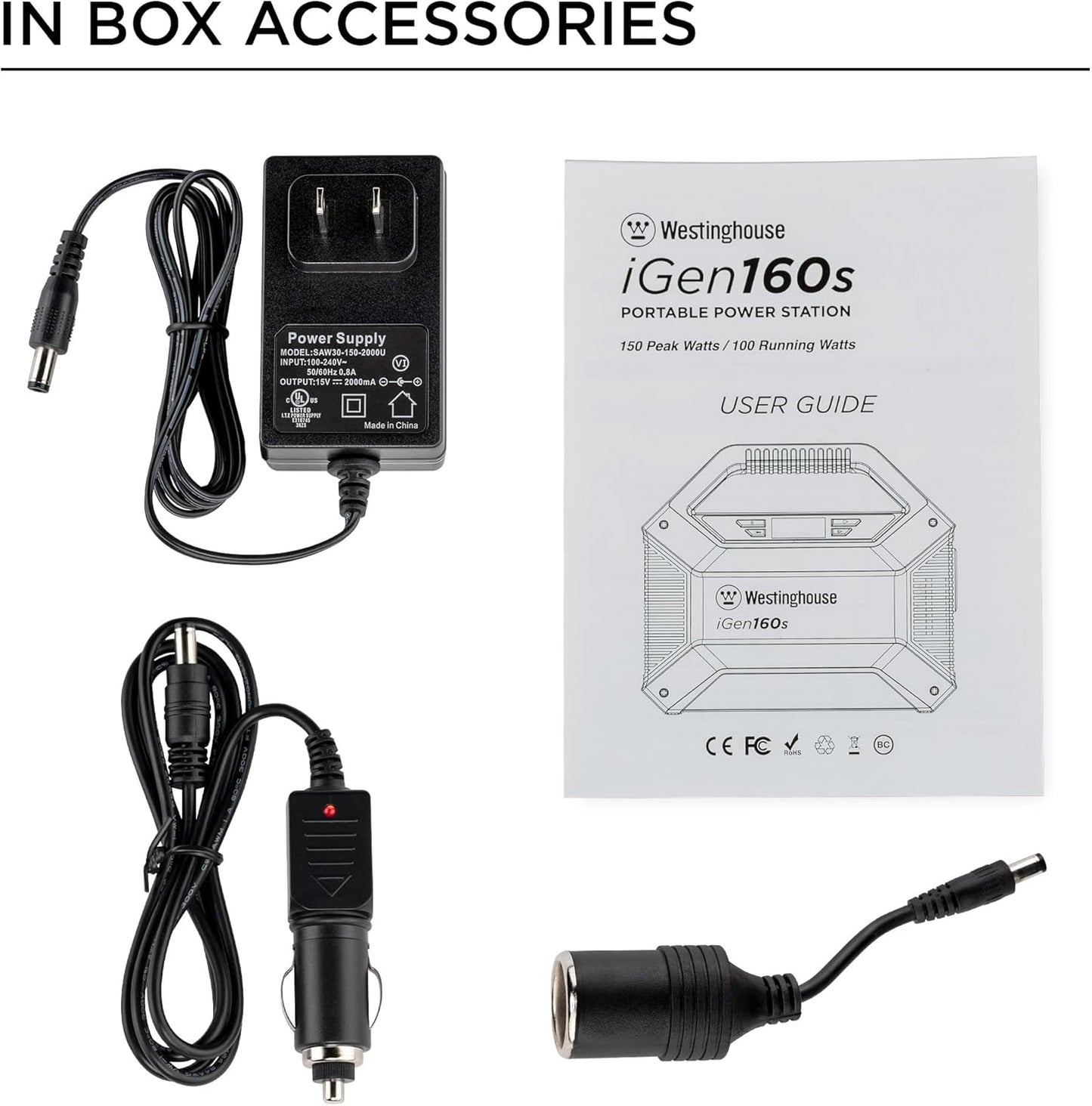 Westinghouse Portable Power Station - 155Wh Lithium Battery with AC Outlet for Camping & Travel
